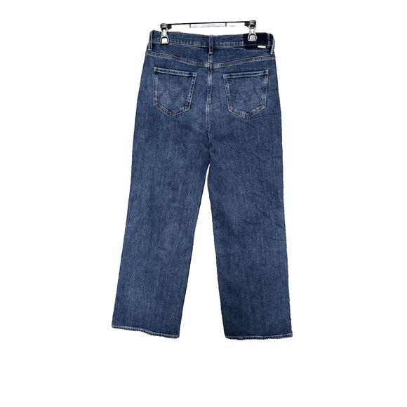 NWT Mother Superior Insider Crop Step Fray Size 30 Blue Straight Leg Jeans NEW - Picture 3 of 12